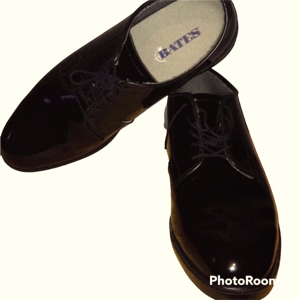 💥Men's Bates Black High Gloss Oxfords💥